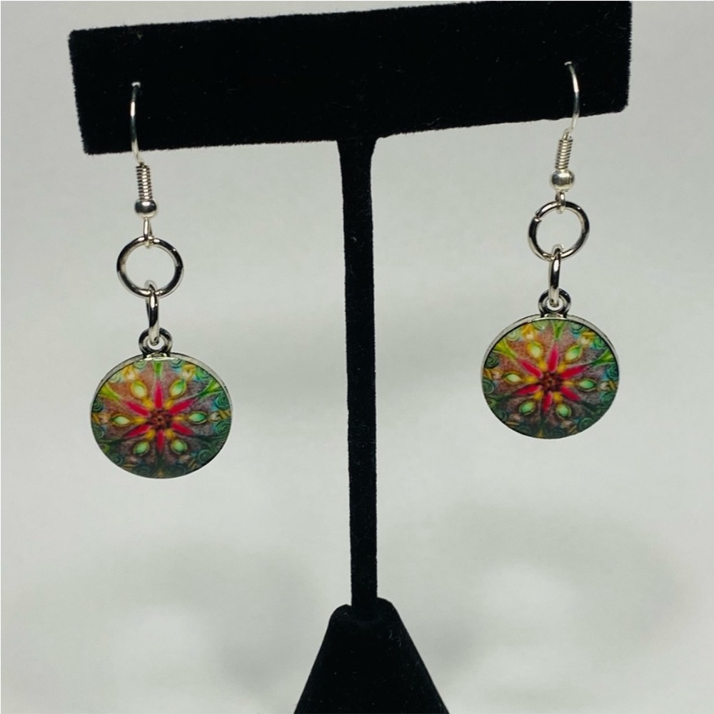 Kaleidoscope Earrings with Sterling Silver Ear Wire